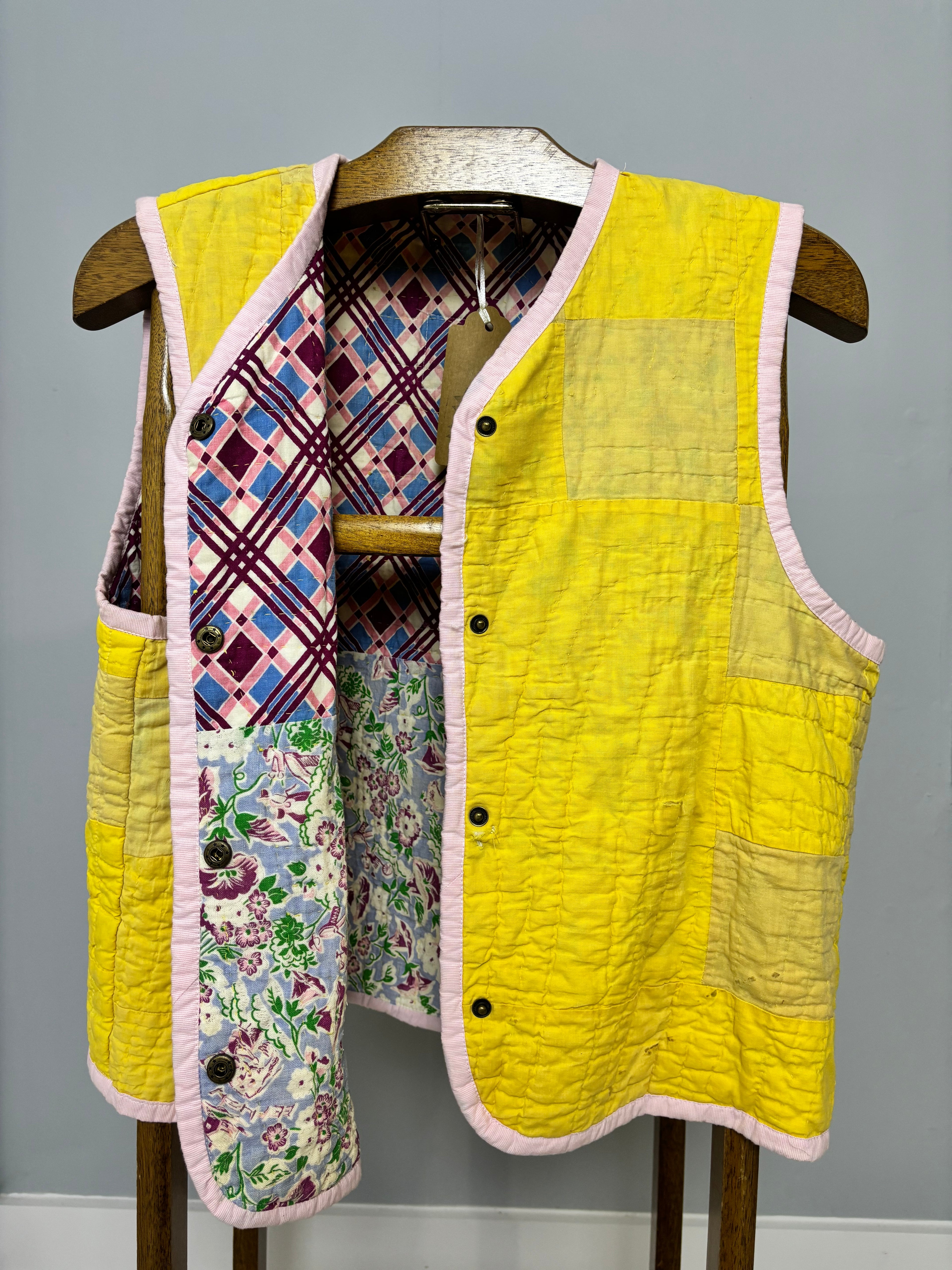 The Meadow Vest | One-of-a-Kind Vintage Quilt Vest (Size S–M)