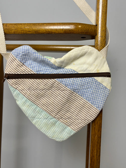 Heirloom Heart Purse | Vintage Quilt Crossbody Bag for Girls