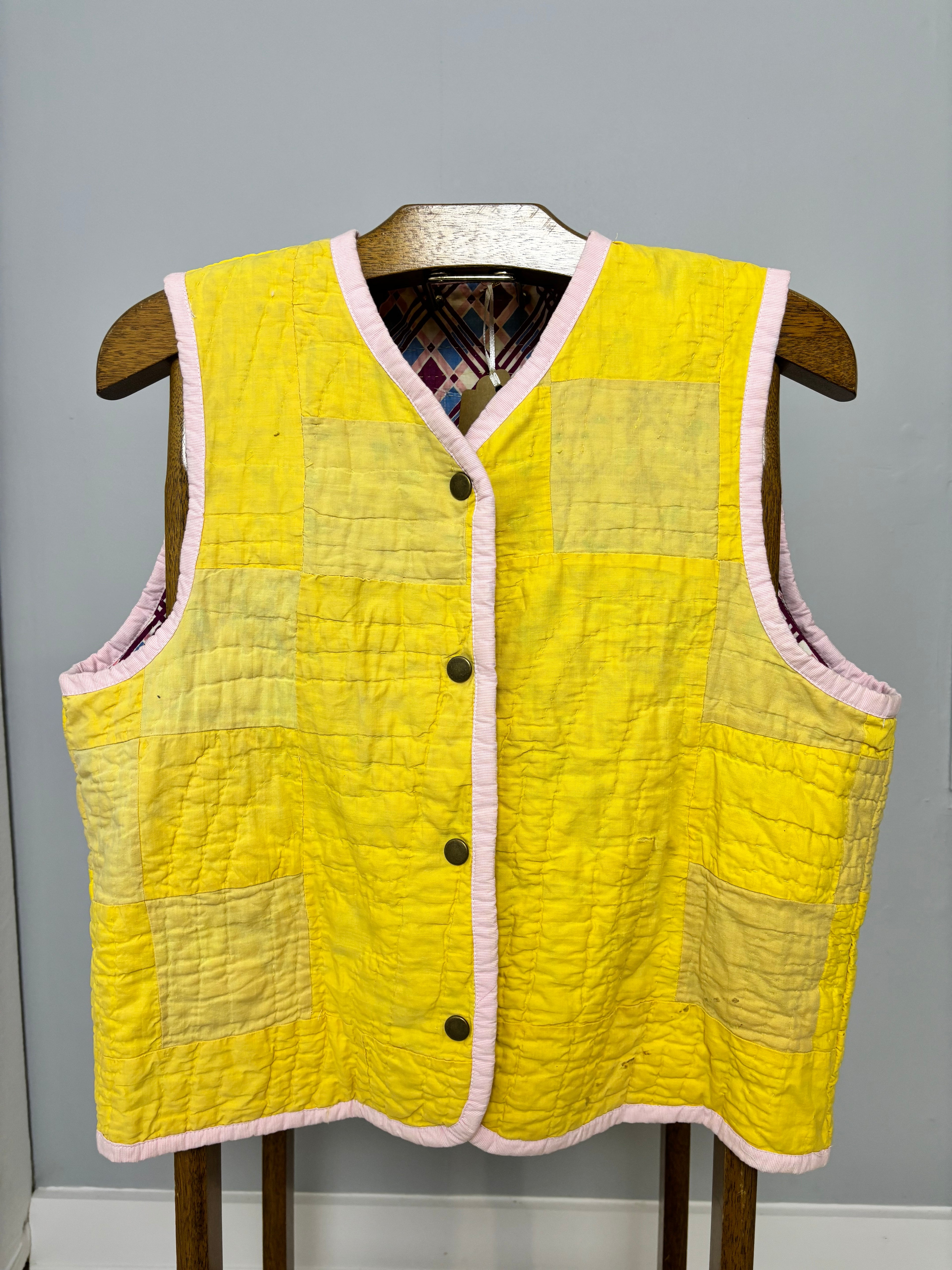The Meadow Vest | One-of-a-Kind Vintage Quilt Vest (Size S–M)