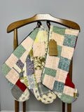 Set of 3 Heirloom Christmas Stockings | Vintage Quilt Stockings